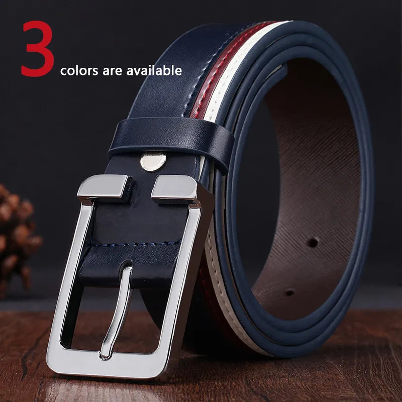 Belt Male High Quality Leather Strap Luxury Pin Buckle