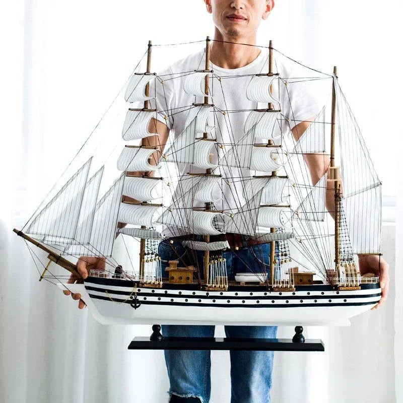 Wooden Sailing Ship Ornaments Famous Sailing Ships In The Age of Voyages Wooden Artwork for Office and Home Decoration