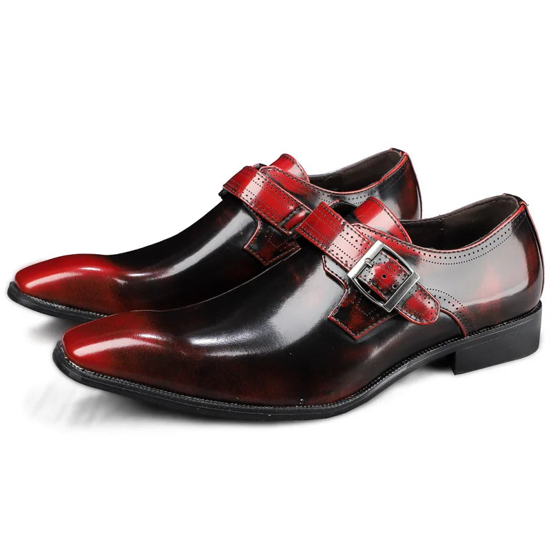 Man Business 38~48 Wedding  Shoes Formal Designer Mens  Shoes Casual Patent Leather Italian Monks Shoes Men Loafers