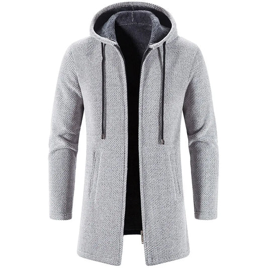 Men's Sweaters Coat Winter New Hot Warm Zipper Medium Long Cardigan Sweaters