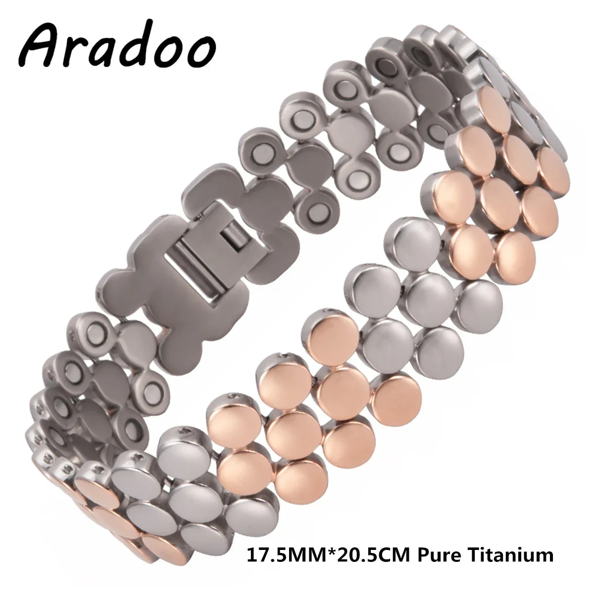 Pure Titanium Men’s Bracelet Strong Magnetic Therapy Bracelet