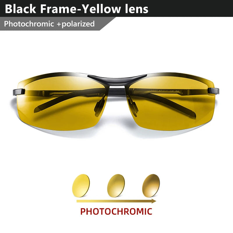 CoolPandas New Classic Photochromic, Polarized Sunglasses, Chameleon Anti-glare Driving Eyewear, UV400 for Man & Woman