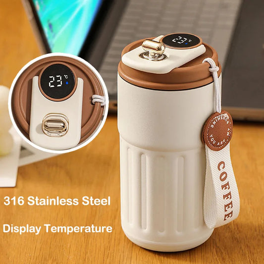 Bottle Smart Display Temperature 316 Stainless Steel Vacuum Coffee Cup Portable Thermal Mug