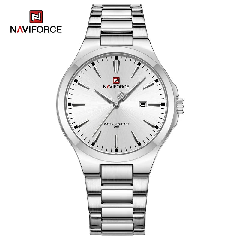 NAVIFORCE Original Watches for Men Stainless Steel Elegant Male Waterproof watch