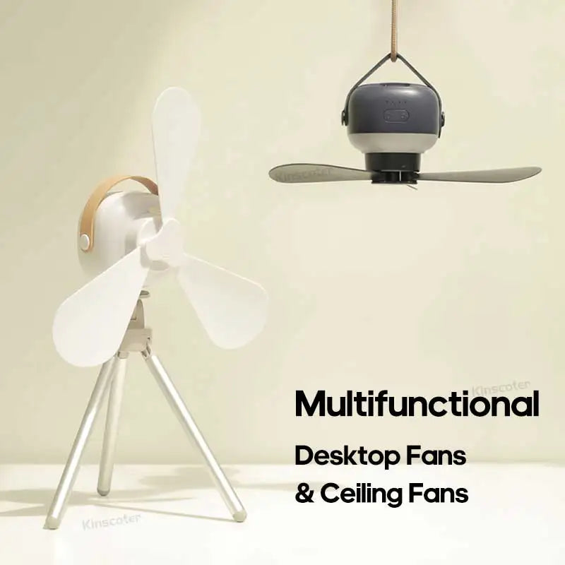 Outdoor Camping Fan, Tent Canopy Ceiling Fan, Multifunctional Circulator Fan Air Cooler LED Lights Lighting Remote Control