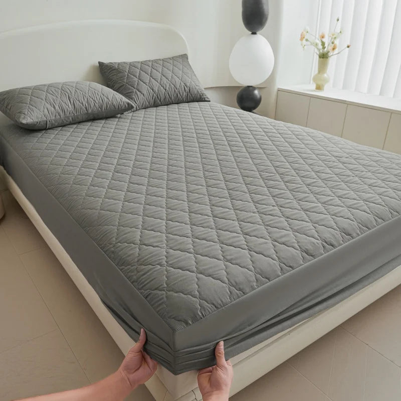 Quilted Thick Waterproof Mattress Cover Mattress Protector Queen King Fitted Sheet Bed Pad Cover Bed Topper