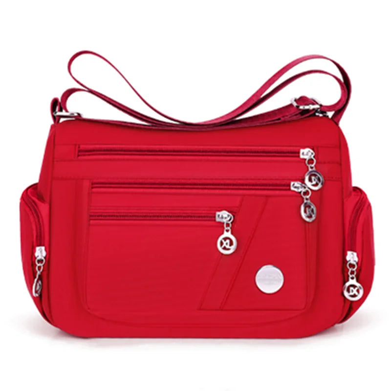 New style neutral nylon fabric ladies' handbag shoulder strap crossbody bag multi-compartment travel casual bag