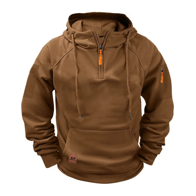 2026 New Men's Keep Warm Hoodie, Streetwear Zipper Jacket, Long Sleeve Hooded Pullover, Male Running Sweatshirt