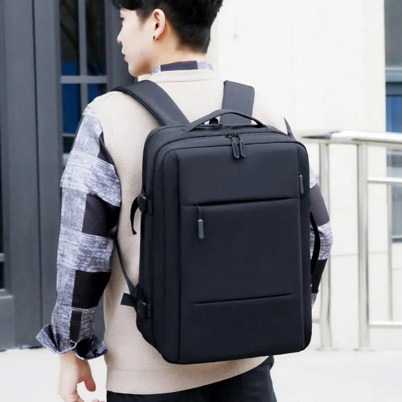 Classic Travel Backpack Men Business Backpack School Expandable USB Bag Large Capacity Laptop Waterproof Fashion Backpack - Hiron Store