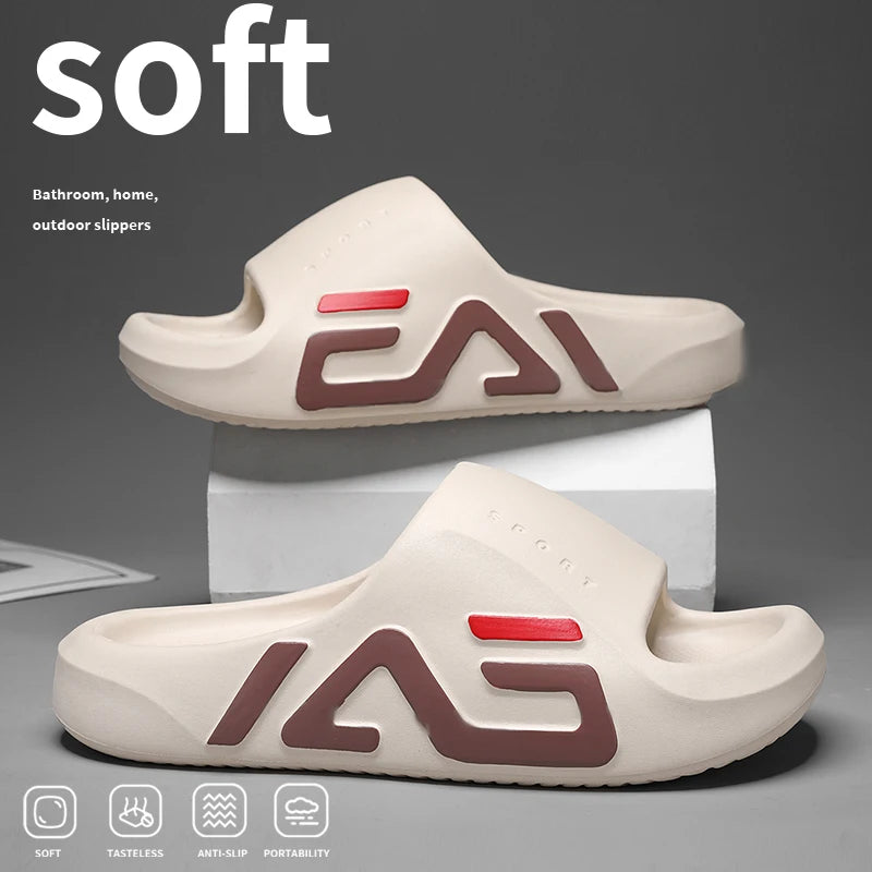 Men Soft Air Cushion Casual Slippers EVA Sandals Fashion Flip Flops Outdoor Summer Seaside Beach Shoes