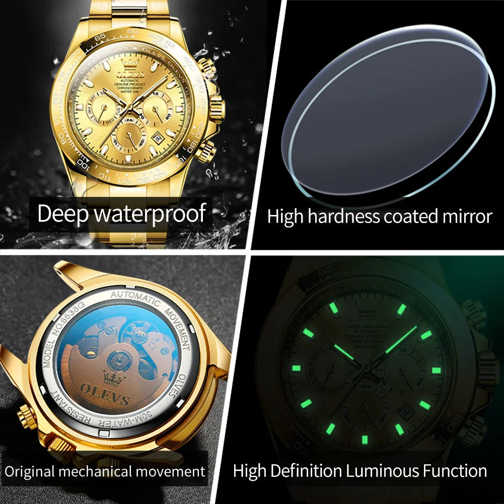 Luxury Automatic Mechanical Watch Waterproof Men's Watches