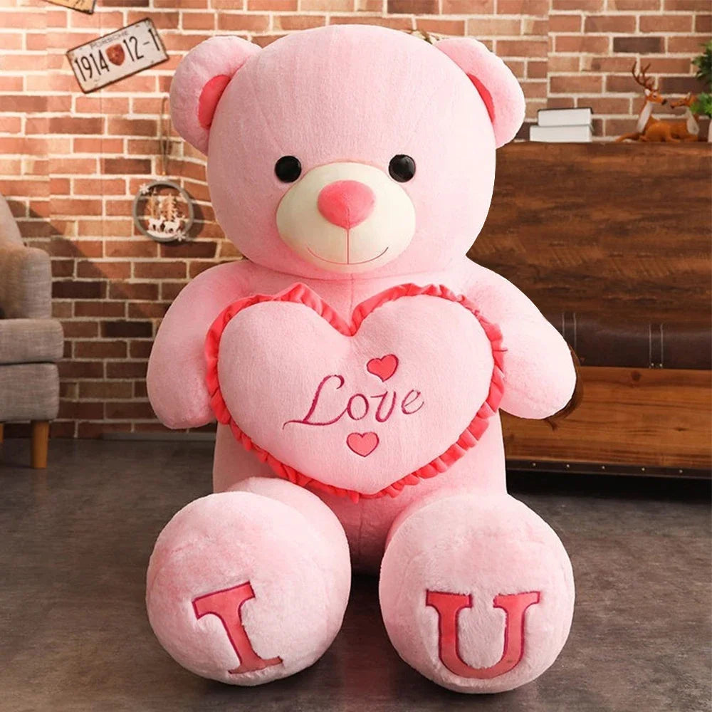 LOVE Plush Toy Bear Giant Stuffed Animals Birthday Gifts Soft Pillow Dolls Grilfriend & Wife