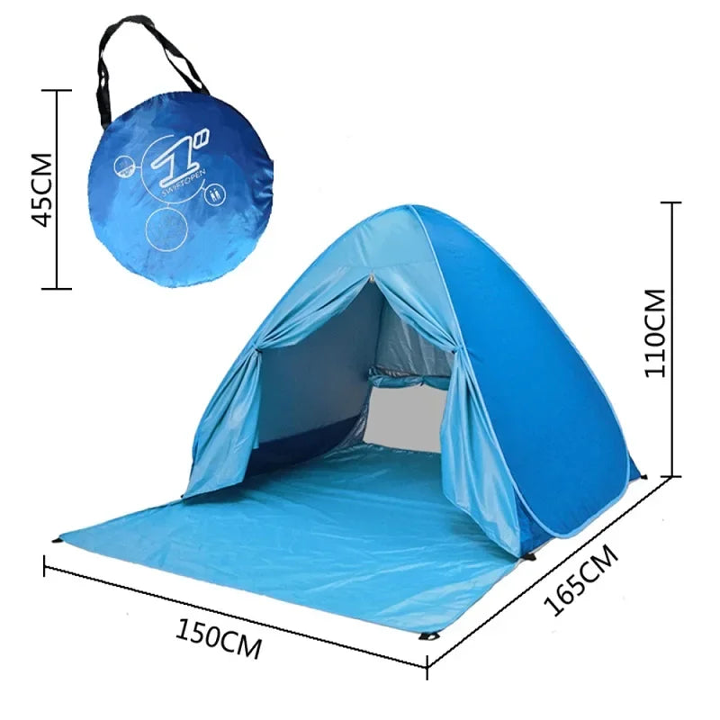 Beach Tent Pop-up Automatic Opening Anti-ultraviolet Full Shade Tent Family Ultralight Folding Tent Travel Camping