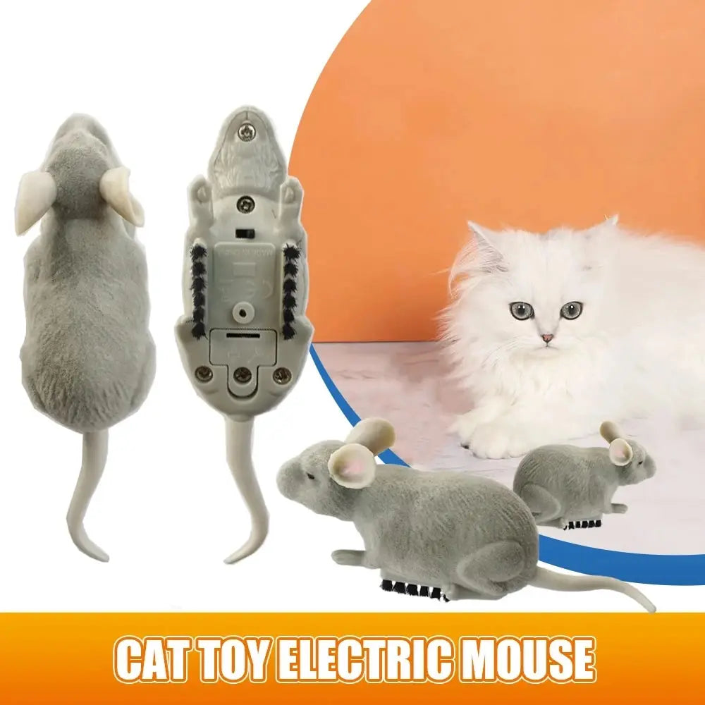 Electric Mouse Toys Cat Play Automatic Escape Robot Vibration Crawling Battery Operated