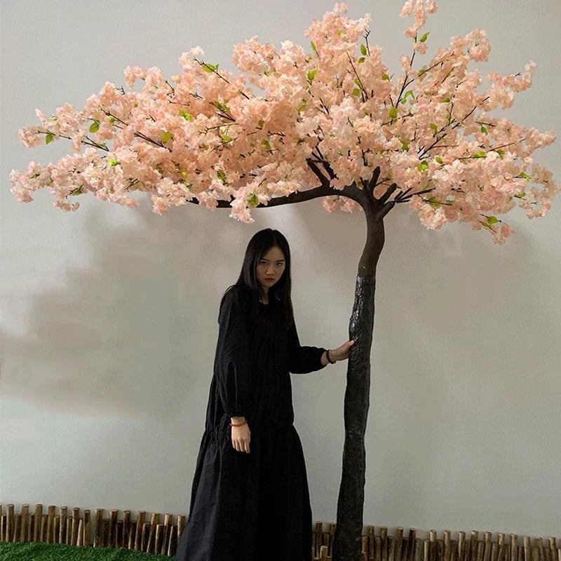 Artificial Cherry Blossom Tree Large Fake Peach Blossom Plant Wedding & Outdoor Home Garden Decoration Christmas Home Decoration
