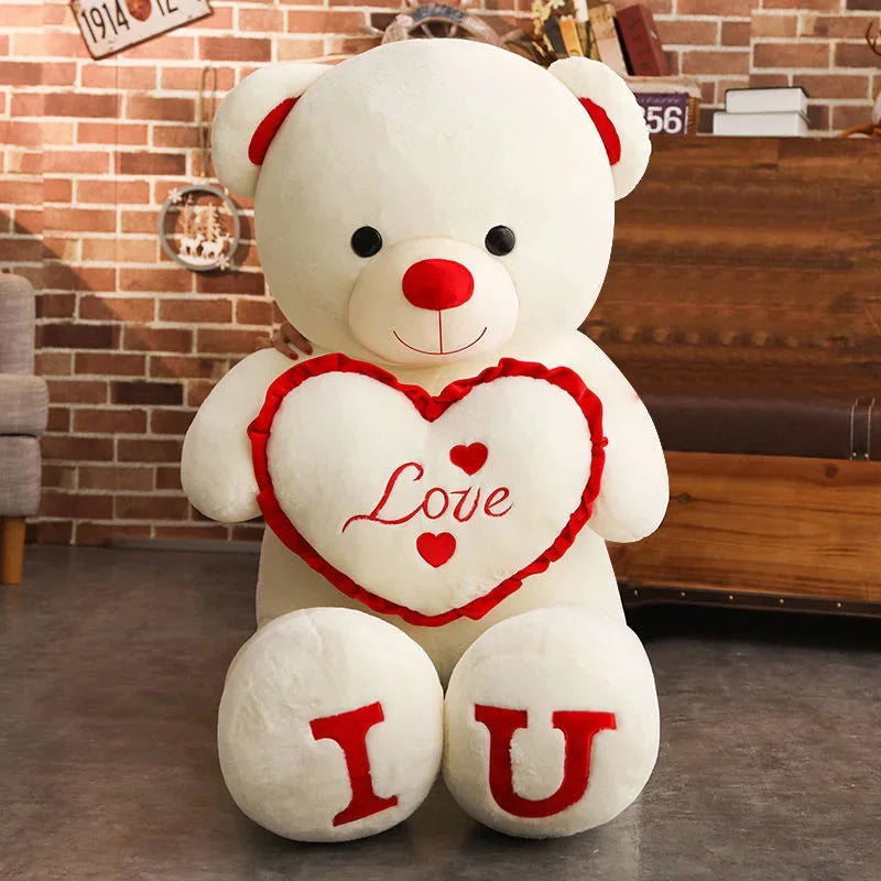 LOVE Plush Toy Bear Giant Stuffed Animals Birthday Gifts Soft Pillow Dolls Grilfriend & Wife