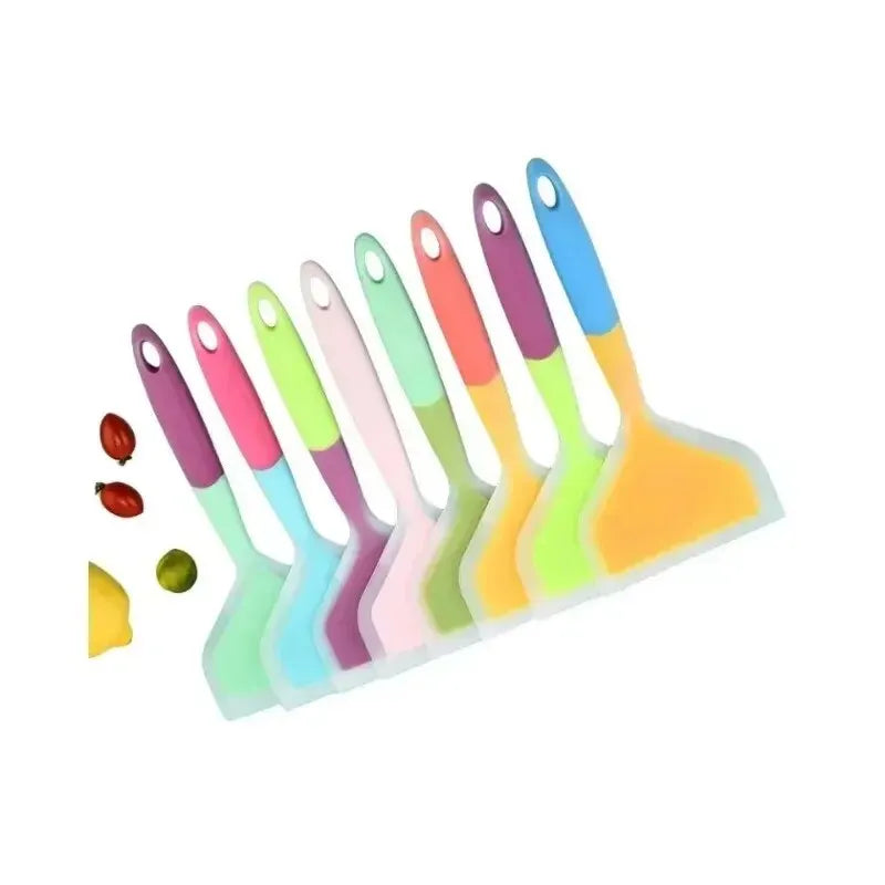 1PCS Random Color Silicone Kitchen Ware Cooking Utensils Spatula Beef Meat Egg Kitchen Scraper Wide Pizza Cooking Tools Shovel - Hiron Store