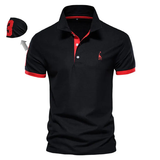 AIOPESON Embroidery 35% Cotton Polo Shirts for Men Casual Solid Color Slim Fit Mens Polos New Summer Fashion Brand Men Clothing - Hiron Store