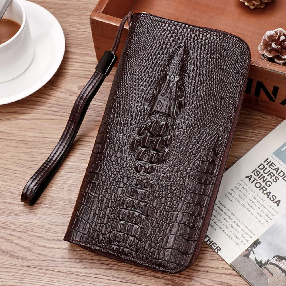 Men's  Wallet Luxury Pattern Men's Safe Clutch Waist Bag Business Male Money Purse Card Bag Holder