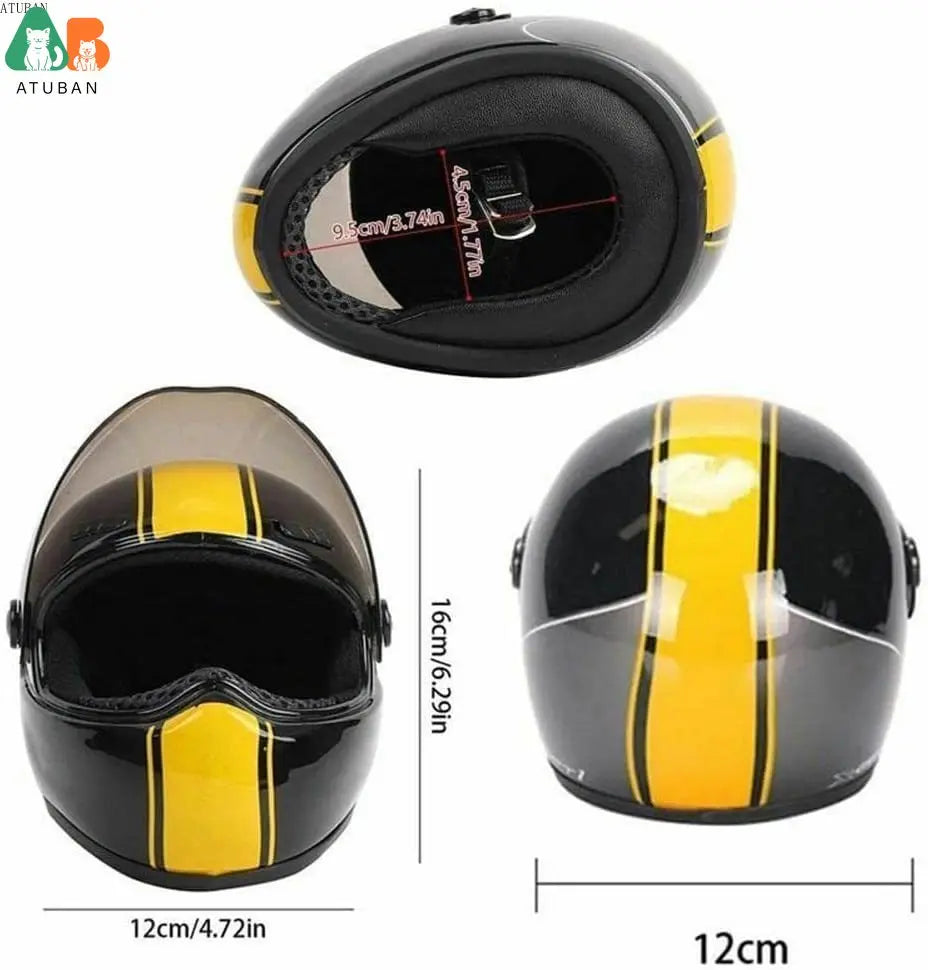 Small Pet Motorcycle Helmet Cat Dog Puppy Mini Helmets, Full Face Head Protecting Pets Hard Hat