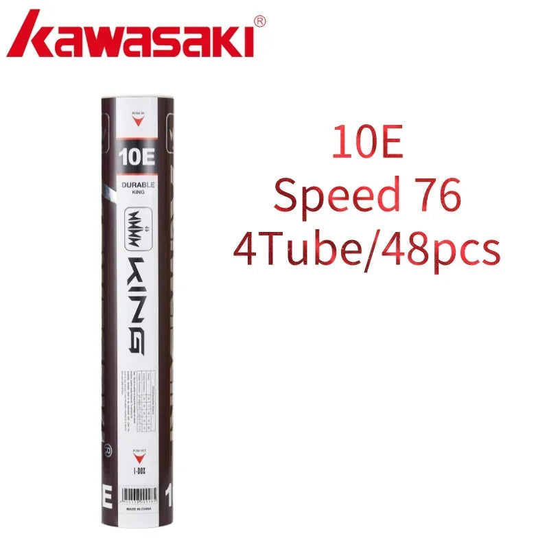 Kawasaki Badminton Shuttlecock Feather for Clubs &Training KING 8E/10E Goose Feather Badminton Ball Durable Shuttlecock Badminton