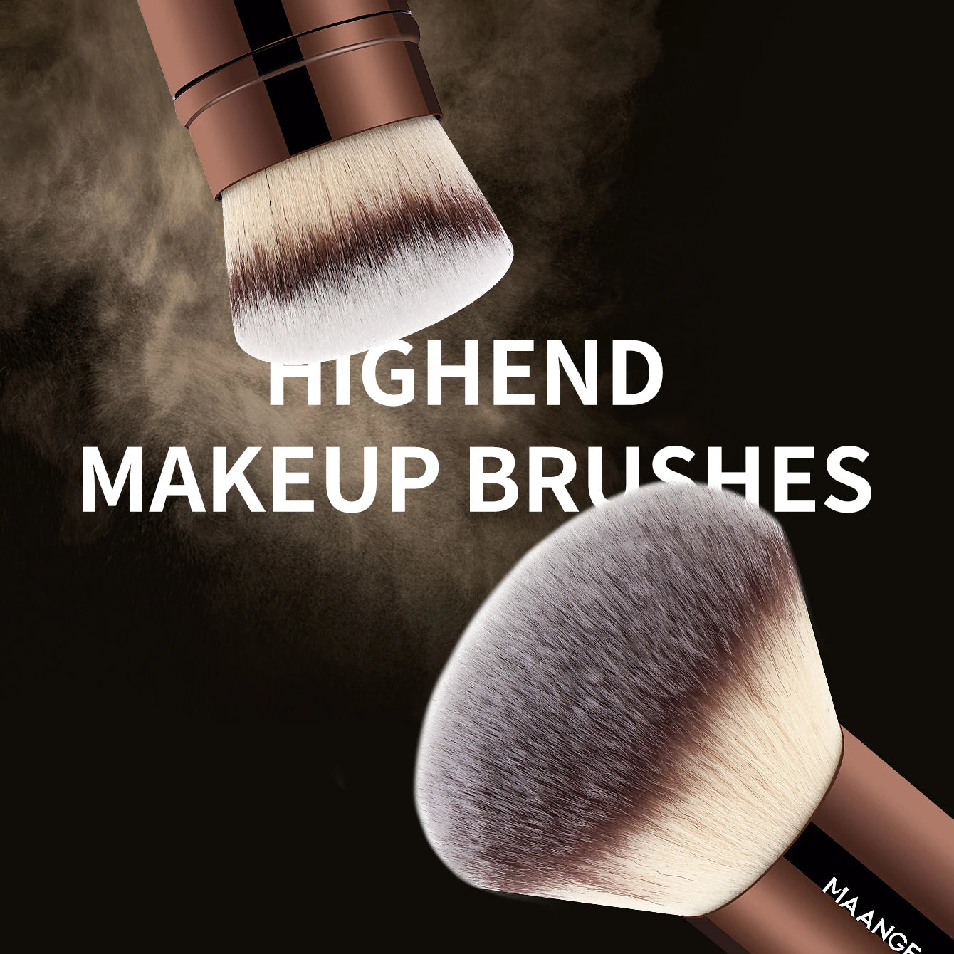 Pro Makeup Brushes Double Ended Foundation Concealers Blush Eye Shadows Brush for Liquid Cream Powder Blending