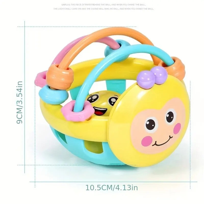 1 Pc 10cm Baby Toy Catch Ball Bendy Baby Walker Rattles Develop Intelligence Ball 0-12 Months Plastic Bell Rattle Doll - Hiron Store
