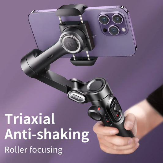 Handheld Gimbal Stabilizer for Smartphone with Fill Light for iPhone Android Face Tracking Tiktok Vlog Smart XE