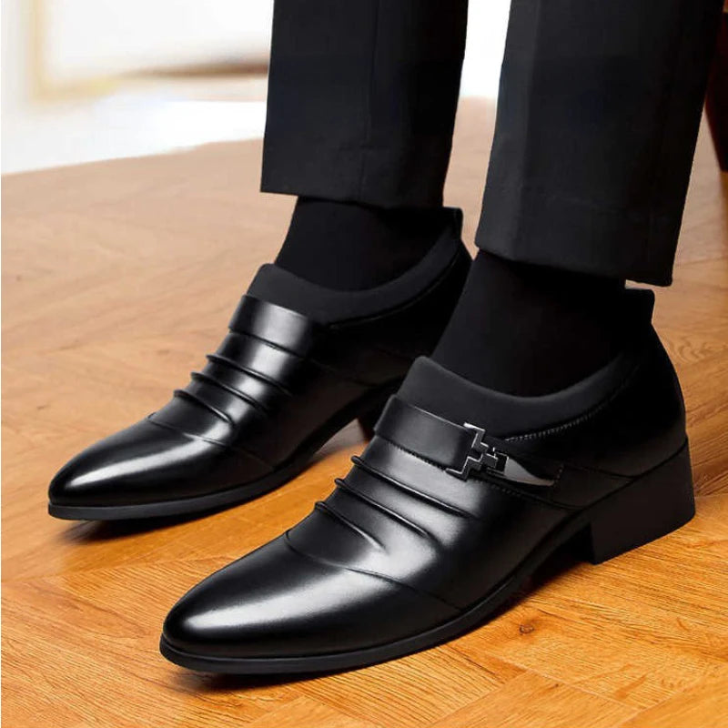 Classic Men Dress Shoes Luxury Oxfords Leather Shoes for Men Casual Loafers Quality Plus Size Shoes