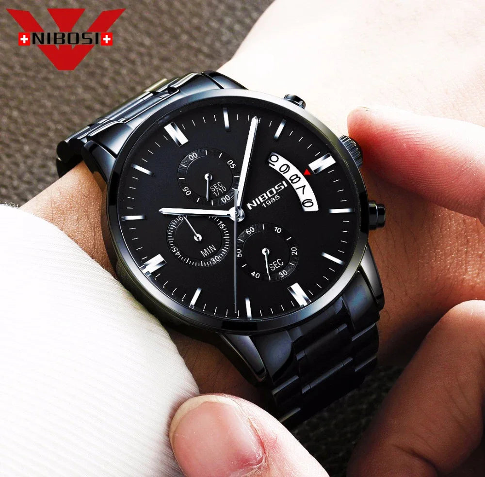 NIBOSI Men Watch Top Brand Fashion Watches Relogio Masculino Military Quartz Wristwatches