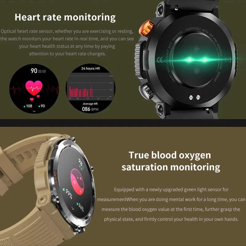 Smart Watch Sports Fitness Watches Waterproof Smartwatch Men Bluetooth Call Health Monitor