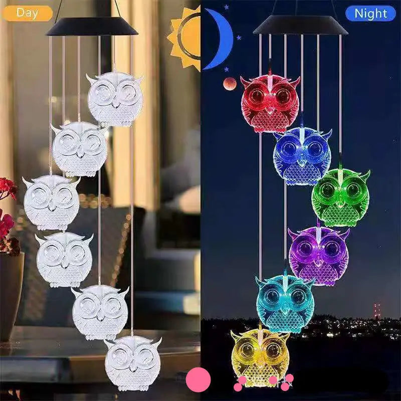 Solar Light Butterfly Windchime Light Rechargeable Christmas All Hallows' Day Party Atmosphere Landscape Balcony Decoration Lamp - Hiron Store