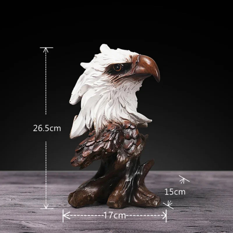 Resin Simulation Animal Statue Eagle Wolf Lion Tiger Horse Statue Home Decoration