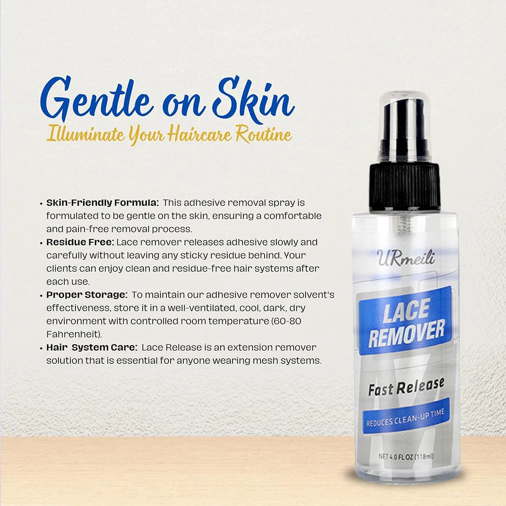 118ml Wig Glue Remover Spray, Safe Hair Bond   Remover for Lace Front Wigs & Toupees
