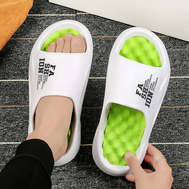 New Summer Men Massage Slippers Sides Indoor Outdoor Sandals Beach Casual Shoes Soft Men Flip-flops Men's Sandals