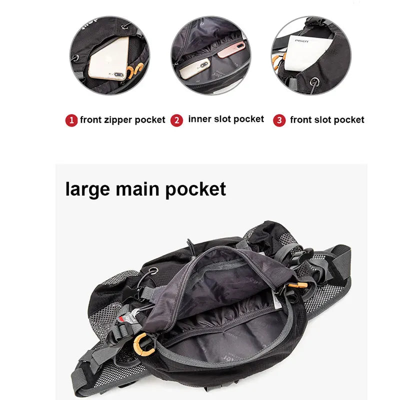 Camping Waist Chest Bag Outdoor Nylon Shoulder Bag Crossbody Travel Cycling Bicycle Riding Running Handbags Climbing Men's Bags