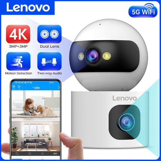 4K IP Camera 5G WiFi Dual Lens Smart Home Auto Tracking CCTV Camera Wireless Surveillance Camera Security Baby Monitor