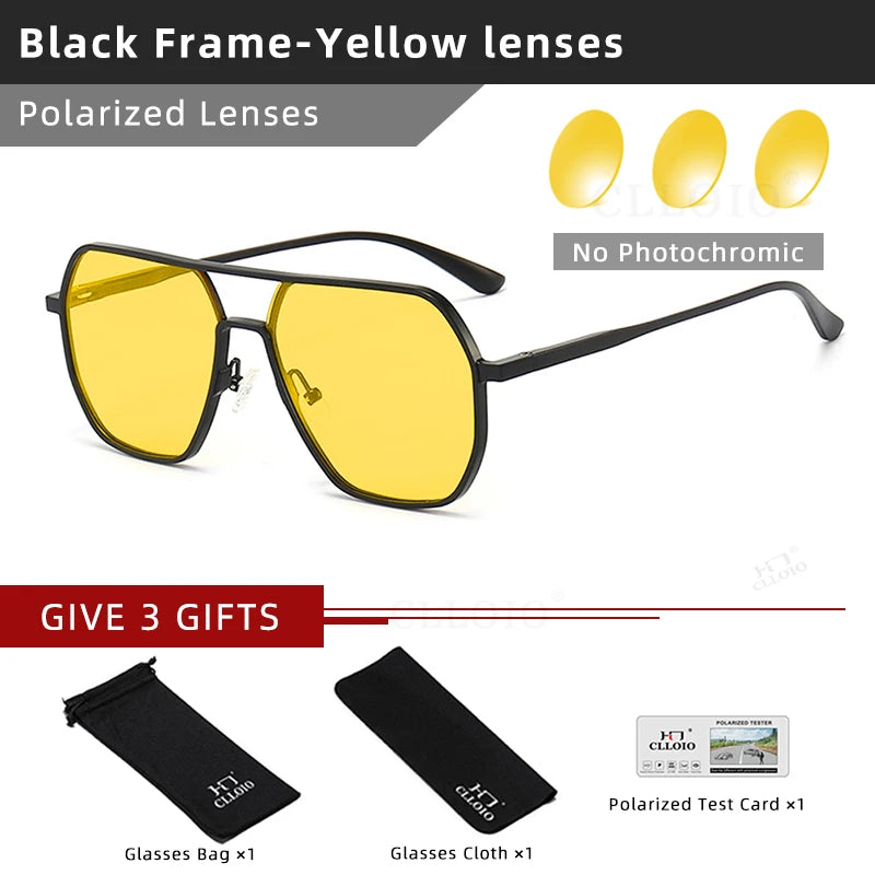 Photochromic Sunglasses, Men Women Polarized Sun Glasses, Chameleon Anti-glare Driving Sunglasses