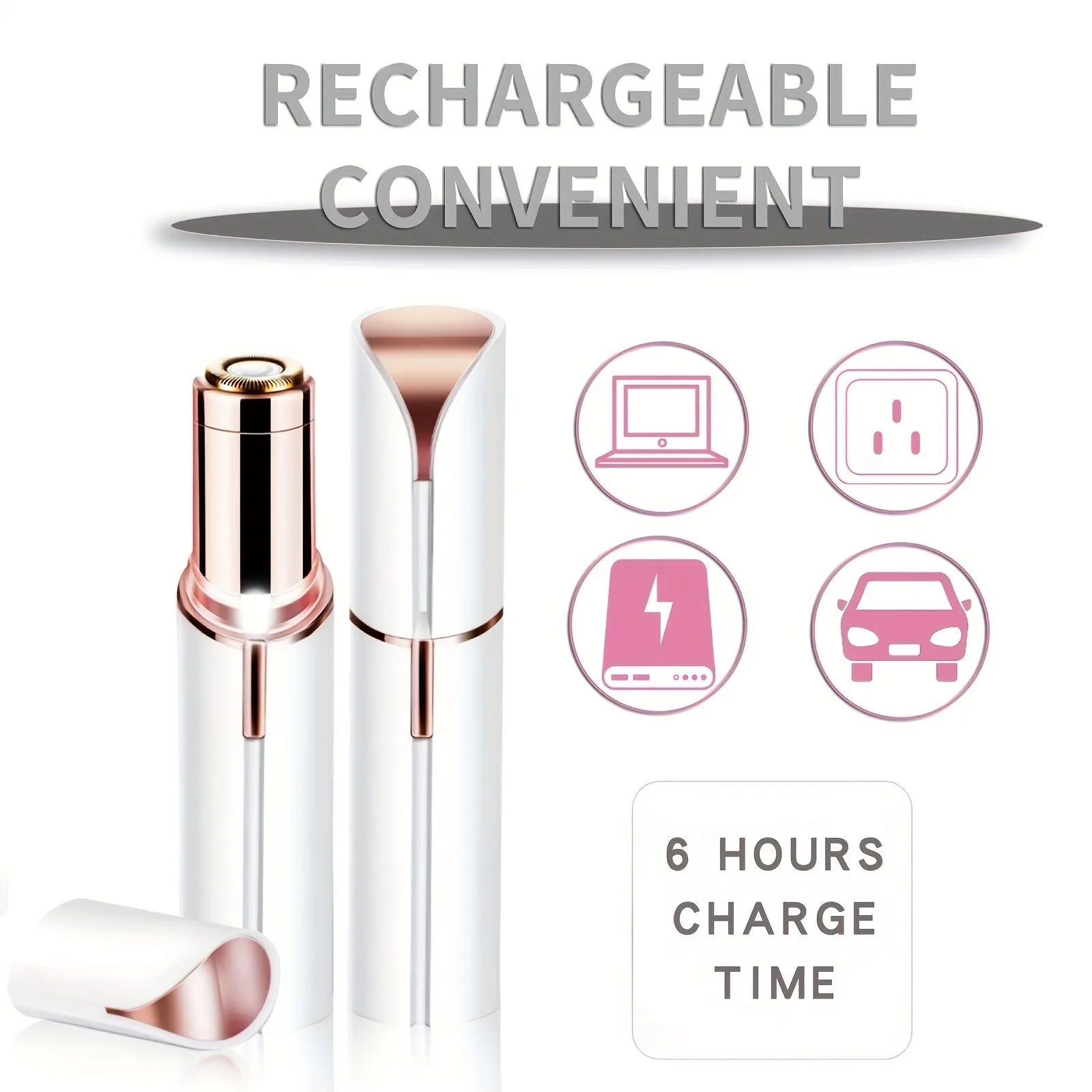 Portable Lipstick Shaped Electric Hair Remover For Women Painless And Effective Facial Hair Removal Home Razor Shaver Tool - Hiron Store