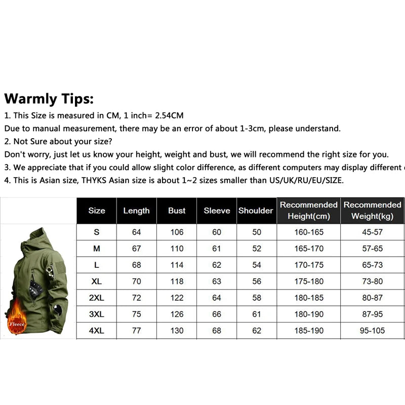 Outdoor Jackets Men Shark Skin Soft Shell Tactical Waterproof  Mens Hooded Bomber Coats