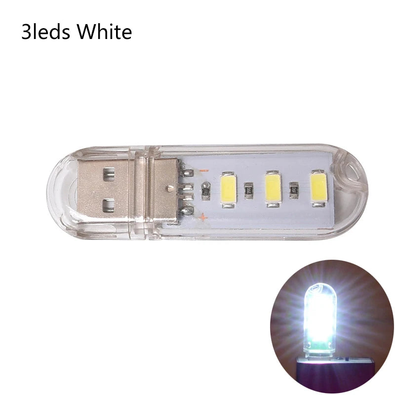 Mini USB LED Book Lights, Portable DC 5V   Ultra Bright Reading Lamp for Power Bank, PC, Laptops & Camping
