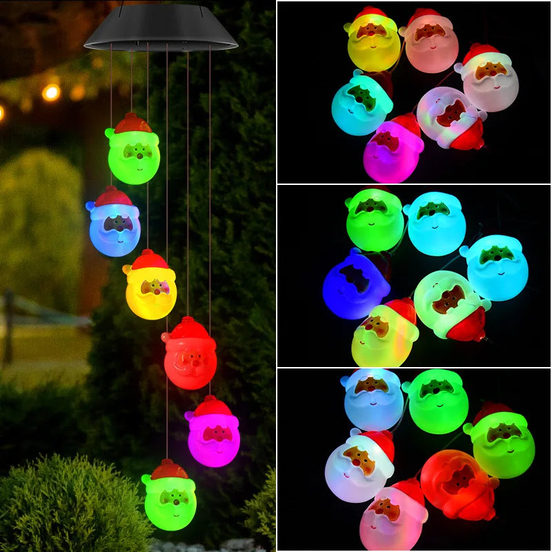 Solar Light Butterfly Windchime Light Rechargeable Christmas All Hallows' Day Party Atmosphere Landscape Balcony Decoration Lamp - Hiron Store