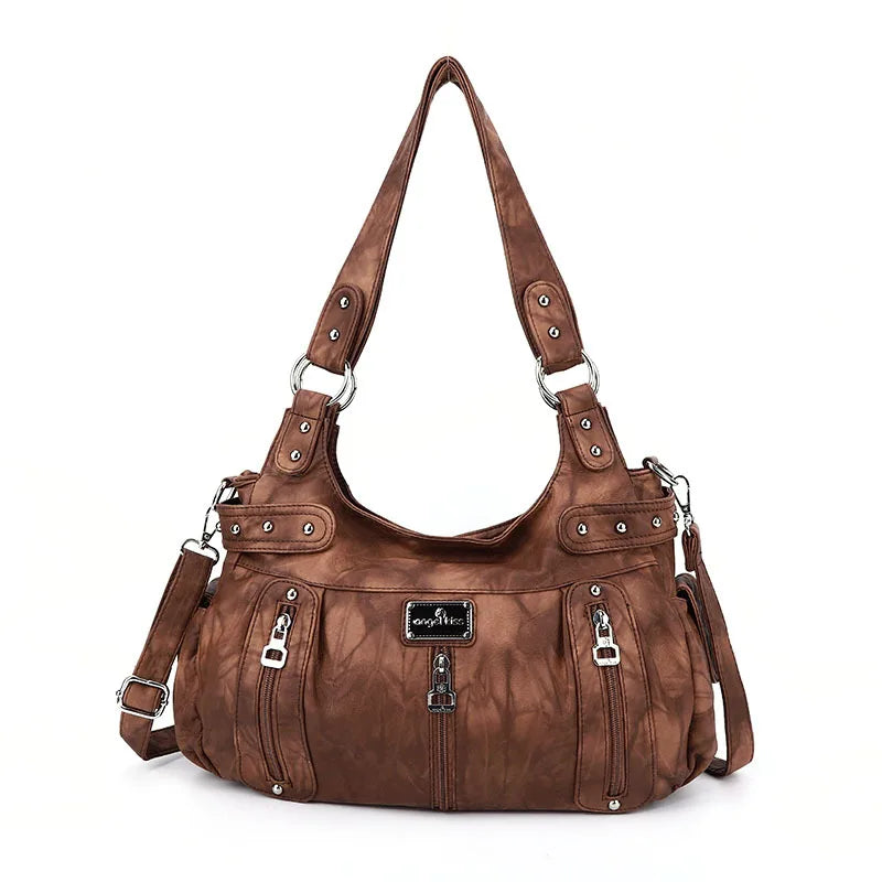 Winter Fashion Shoulder Bag for Women Soft PU Crossbody Handbg Large Capacity Hobos Purse