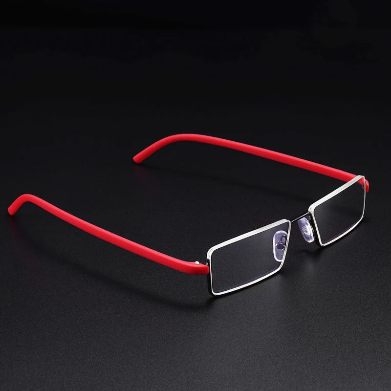 May Flower TR90 Presbyopic Glasses Man Blue Light Reading Glasses Men Metal Square Glasses For Sight Plus Lenses +1.75+2.25+2.75