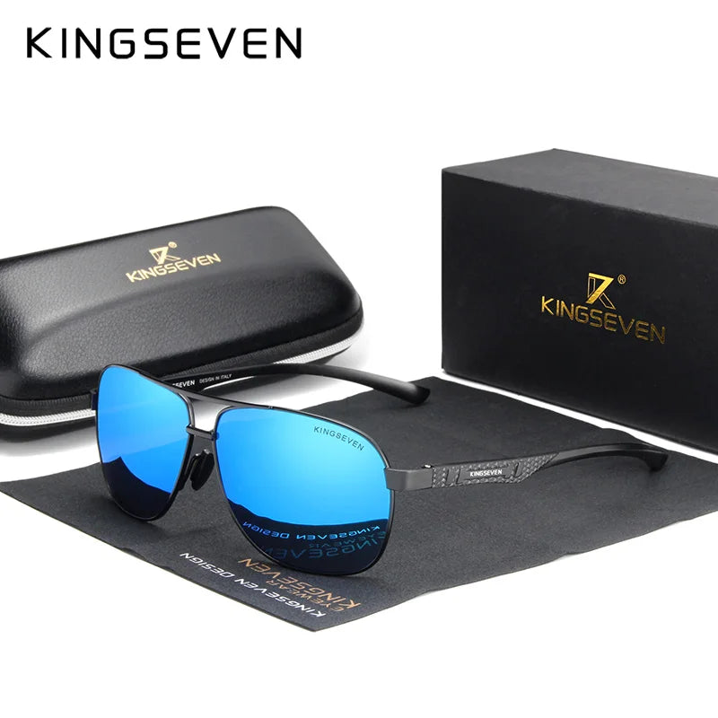 KINGSEVEN Brand Men Sunglasses. Polarized Aluminum UV400 Mirror,   Sun Glasses Women