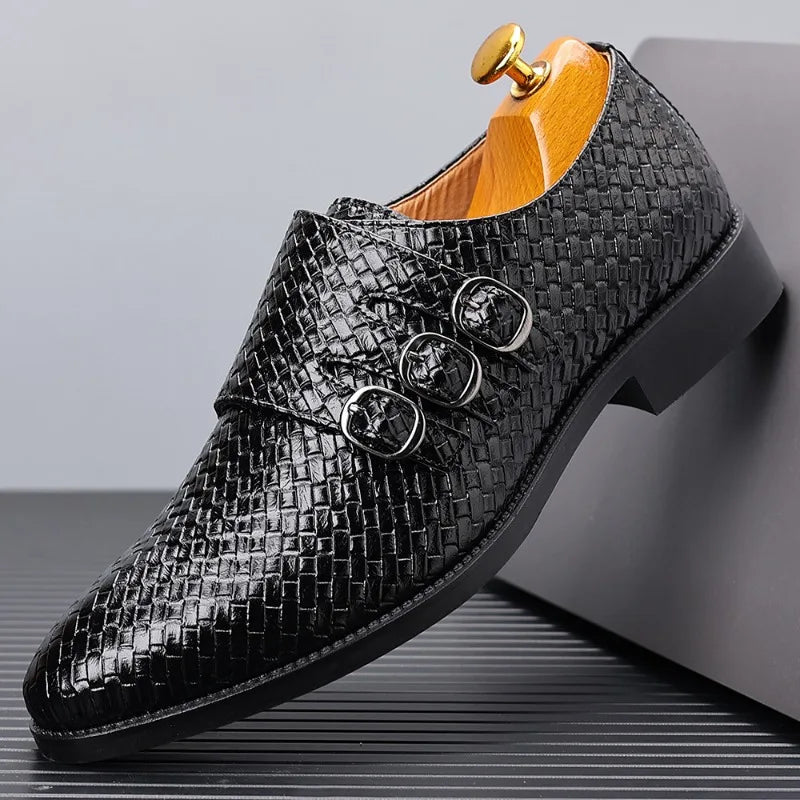 Knit Men's Leather Shoes Formal Business Dress for Men Classic Casual  Luxury Formal Shoes