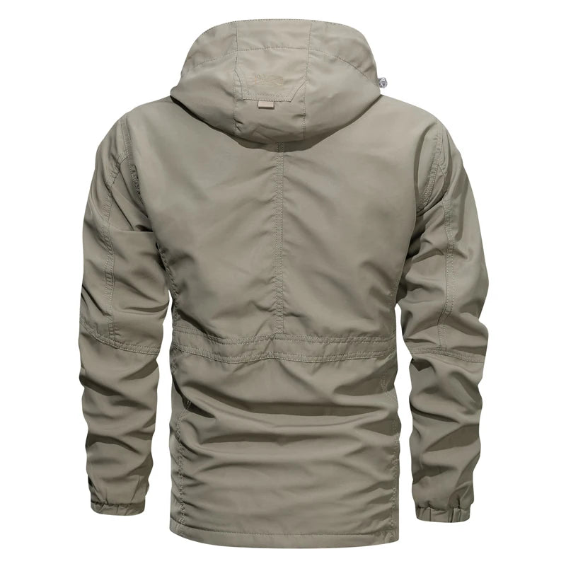 Men New Hooded Casual Jacket Windproof Windbreaker Camping Lnterchange Jacket