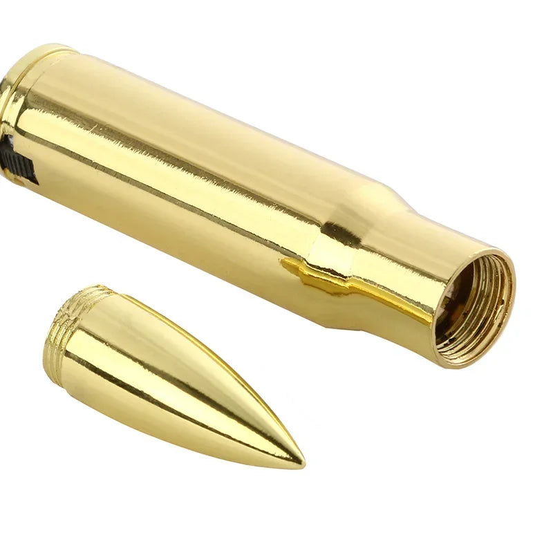 Personalized Bullet-Shape Metal Cigarette Lighter Refillable Butane Gas Keychain Mini Portable Lighter Smoking Gift