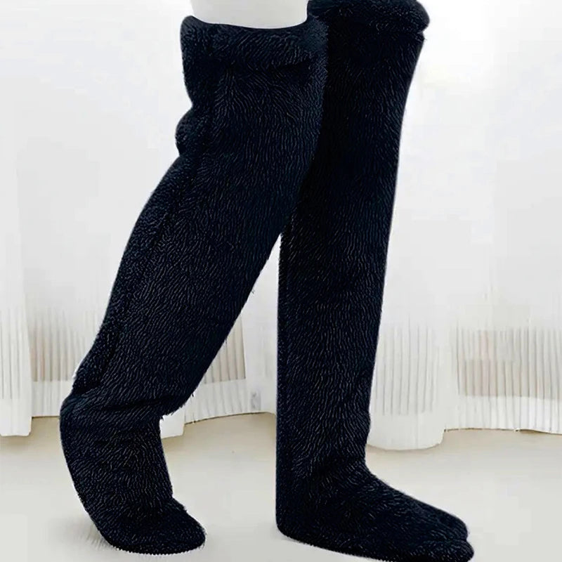 2024 Autumn And Winter Floor Socks Goose Down Socks Knee Warm High-Top Shoes Socks