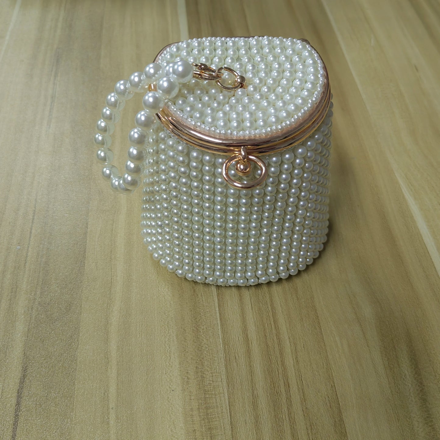 New design women Bucket shape beading holder clutch pearl wedding bridal ladies handbags party small evening bags